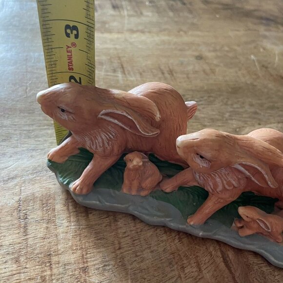 Dollhouse Miniatures Ceramic Wild Rabbit Family - Picture 6 of 6